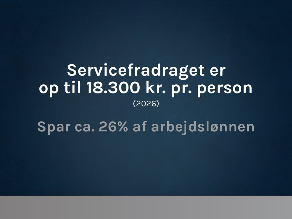 Husk at indberette dit servicefradrag